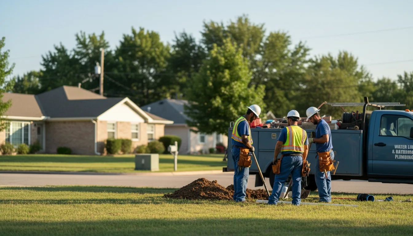 Residential water line and bathroom plumbing service in Sterling, NE